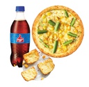 15cm Pizza, Cheese Garlic Toasty (3pc), Cold Drink 250 ml